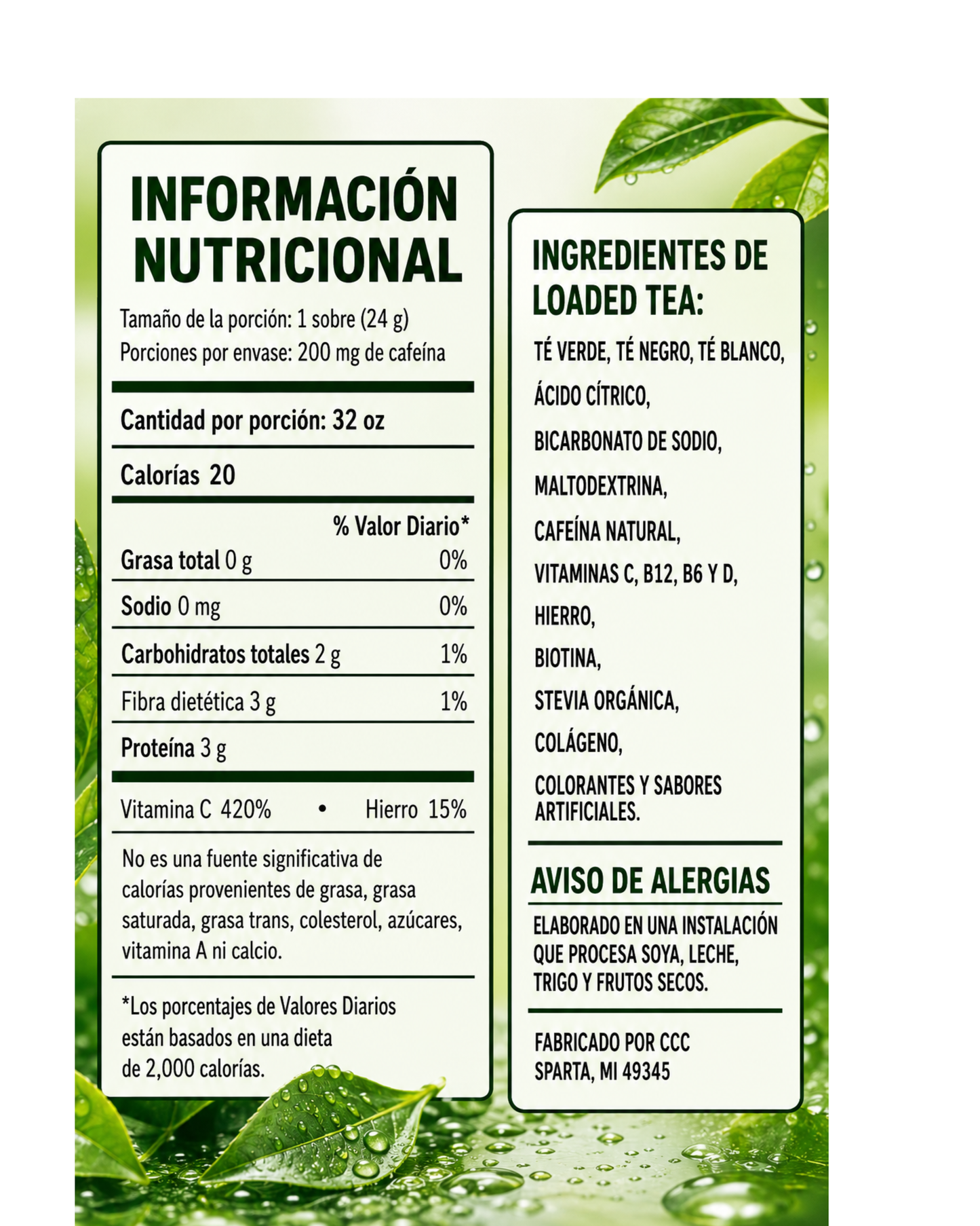Te Cargado-Energía Instantánea e Hidratación